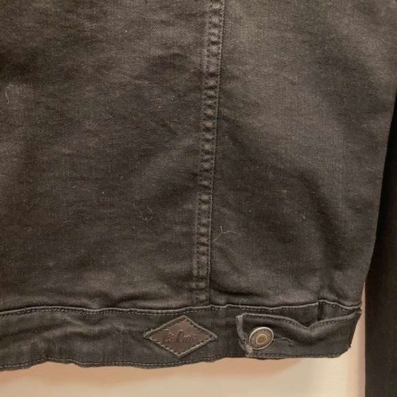 Black denim crop jacket - Picture 4 of 4